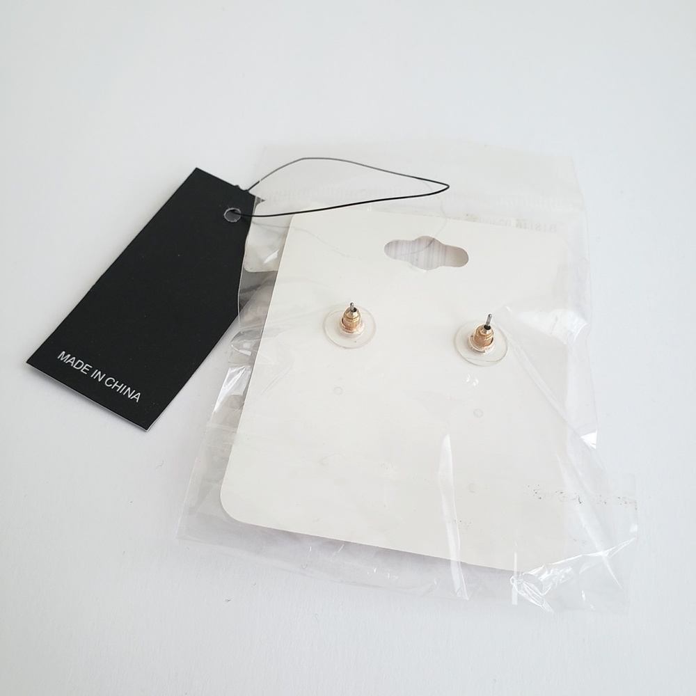 SHEIN Marble & Turquoise Round Drop‎ Earrings, NWT - Picture 4 of 6